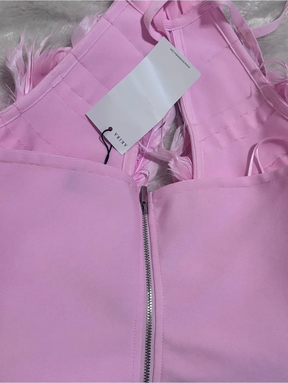 AKIRA Light Pink Crop Top with Branded Tag - Picture 9 of 11